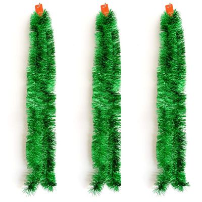 AmaoBazaar Tinsel Garland Christmas Garland Celebrate a Holiday New Years Eve Party Indoor and Outdoor Tinsel Decorations Supplies (3 Pack, Green)