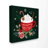 Stupell Industries Seasons Greetings Mug Christmas Holiday Red Word Design Canvas, Multi-Color view 1