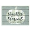 Stupell Industries Blessed and Pumpkin Obsessed Funny Seasonal Autumn Fall Word Design Wall Plaque, Multi-Color view 1
