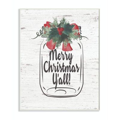 Stupell Industries Holiday Christmas Word Design Wall Plaque