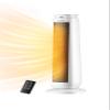 PELONIS 23 Oscillating Ceramic Tower Space Heater with Remote & Thermostat, Electric Energy Efficient Floor Heater for Indoor Use Large Room Safe with Timer, ECO Mode, 1500W, White view 1