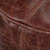 SIMPLIHOME Connor Round Pouf - 18 inch Wide Upholstered Genuine Leather Ottoman in Distressed Brown, Boho Footstool or Extra Seating for Living Room or Bedroom with Polystyrene Filling, Assembled view 4