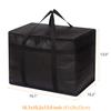 4 Pack XL Insulated Reusable Grocery Bags with Sturdy Zipper Reinforced Bottom & Handles, Foldable Washable Heavy Duty Cooler Totes for Hot or Cold Food Delivery, Groceries, Travel, Shopping view 2