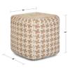 SIMPLIHOME Cullen Boho Cube Pouf in Natural Woven Wool and Jute for the Living Room, Bedroom and Kids Room view 2