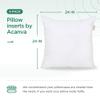 Acanva Decorative Square Throw Pillow Inserts for Sofa Bed Couch & Chairs, 24x24(4 Count), White view 4