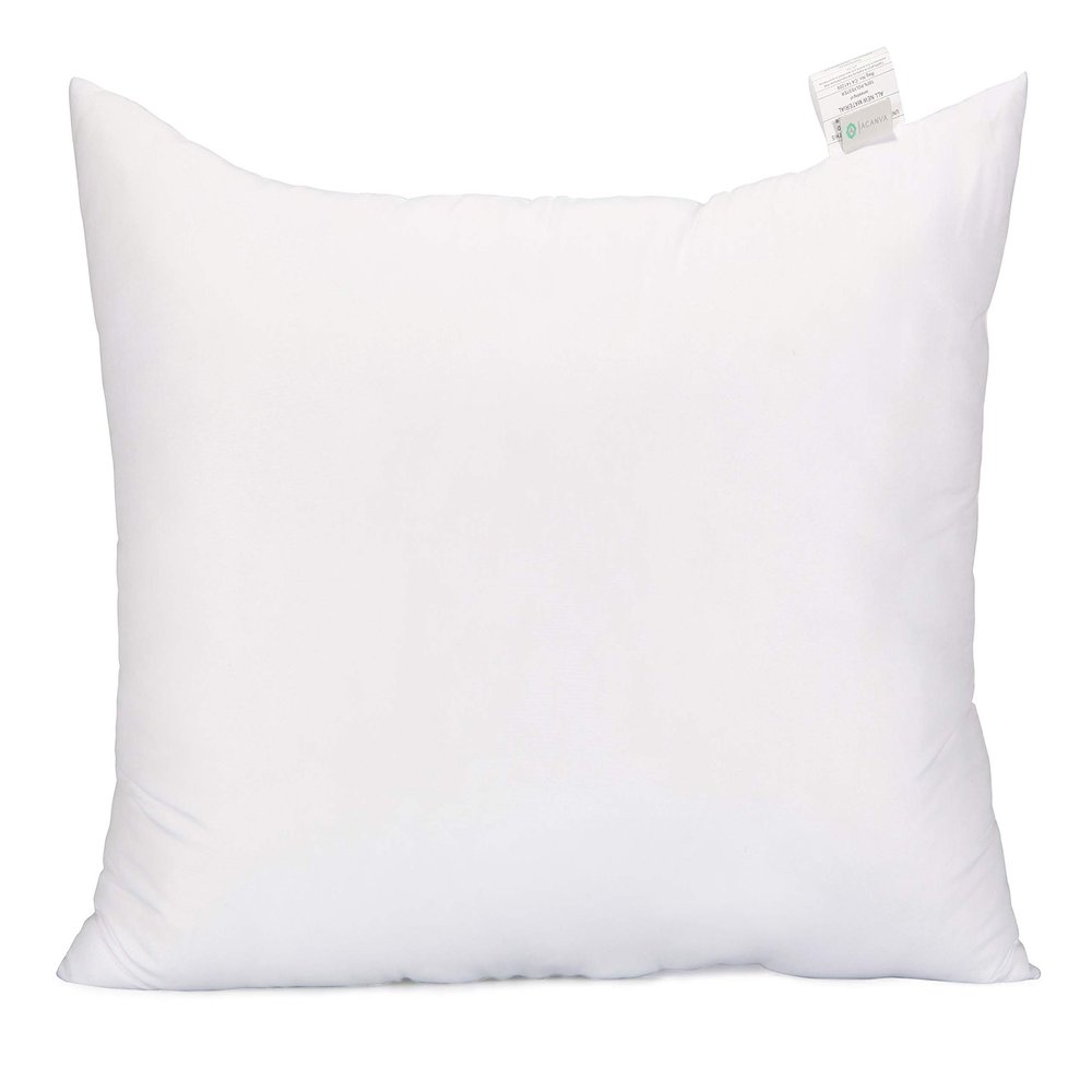 Acanva Fluffy Pillow Insert for Bed Sleeping, Decorative Stuffer Cushion Sham Filler, Standard 20x26 (Pack of 1), White