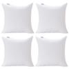 Acanva Square Premium Throw Pillow Inserts with Microfiber Filled, Lumbar Support Decorative Stuffer for Sofa Bed Couch & Chairs, 22x22(4 Count), White view 1