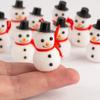 20 Pieces Miniature Flocked Snowmen for Home Projects, Crafting, Decorating for Holidays and More view 3