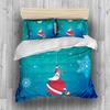 REALIN Santa Claus Duvet Cover Set Christmas Balloon Gift elk Bedding Snow House Christmas Tree Bed Sets,2/3/4PCS Microfiber Quilt Covers/Sheets/Pillow Shams,Twin/Full/Queen/King Size view 3