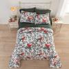 BrylaneHome 3 Piece Microfleece Christmas Bedspread Set - King, Cardinal view 1