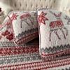 BrylaneHome 3 Piece Microfleece Christmas Bedspread Set - King, Cardinal view 4