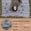 Alpaca Wool Blanket Throw Cherokee Design for Bed Couch Sofa Soft Warm Peruvian Alpaca Wool Blankets 72" x 60" (Combination 22 (Ivory/Soft Gray/Beige/Tan)) view 4