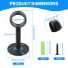 SDTC Tech 1 Inch Curtain Rod Ceiling-Mount Bracket Stainless Steel Black view 2