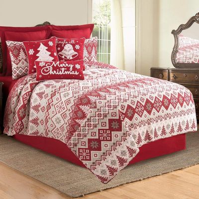 C&F Home Kristoff Christmas 3 Piece Quilt set (Full/Queen 3 Piece set 90W x 92L)
