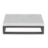 HUBERT Black Display Riser with Marble Top - 3 1/5" H view 1