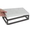 HUBERT Black Display Riser with Marble Top - 3 1/5" H view 3