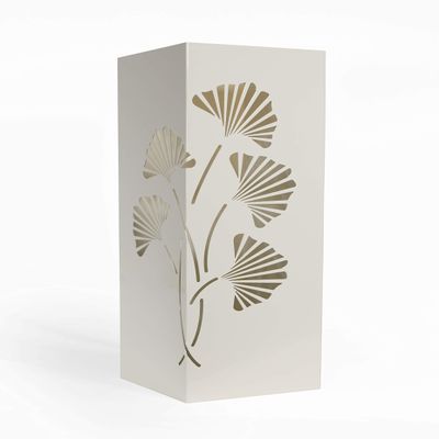 Mango Steam White Tall 21.75" Japanese Ginkgo Leaf Umbrella/Cane/Walking Stick Holder, Stand, Rack Organizer