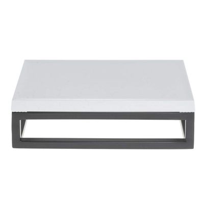 HUBERT Black Display Riser with White Top - 3 1/5" H