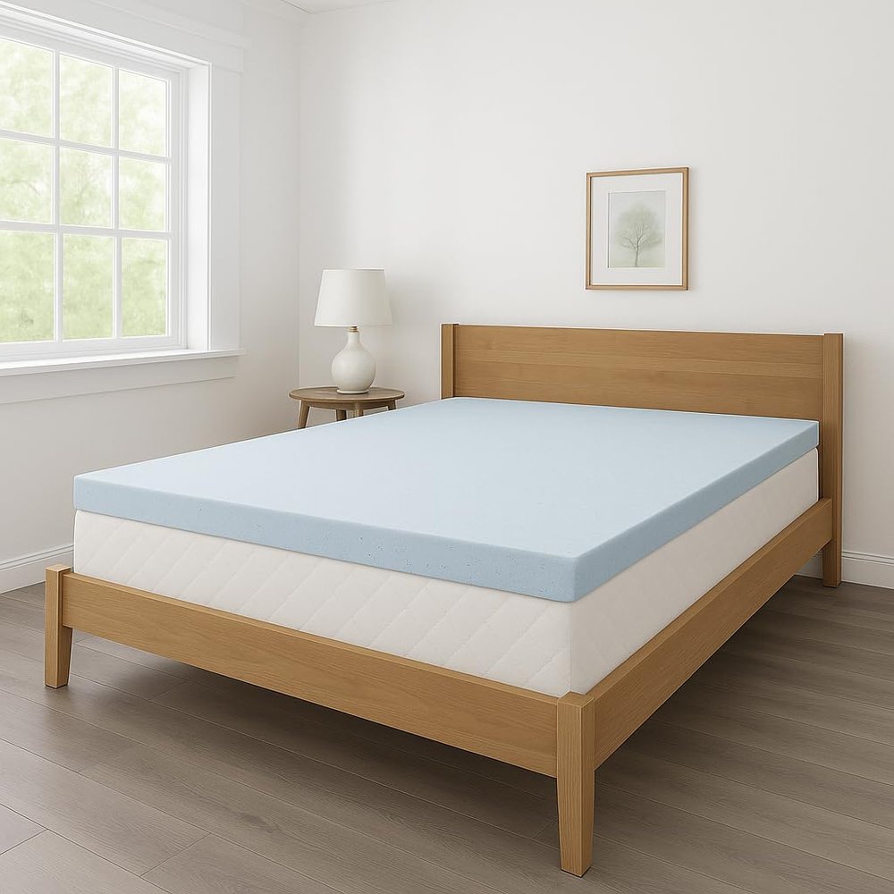 Gel-Infused Memory Foam Topper by LOUNJ Bedding