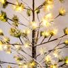 6-Ft Prelit Christmas Tree, Pine with Green Needle Leaves Lighted Tree with 96 Warm White Lights. view 4