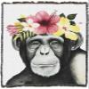 Monkey Flower Crown Blanket by Grace Popp - Cute Funny Gift Tapestry Throw Woven from Cotton - Made in the USA (72x54) view 4