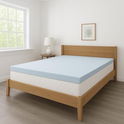 Gel-Infused Memory Foam Mattress Topper by LOUNJ Bedding