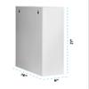 AdirMed Red Locking Medication Cabinet with Document Pocket, Metal Wall Mounted Medication Cabinet with Dual Lock and Dual Keys, 21" H x 16" W x 6" D view 3