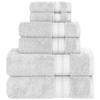 Modern Threads - Spun Loft 6-Piece 100% Combed Cotton Towel Set - Bath Towels, Hand Towels, & Washcloths - Super Absorbent & Quick Dry - 600 GSM - Soft & Plush, Gray view 2