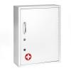 AdirMed White Locking Medication Cabinet with Document Pocket, Metal Wall Mounted Medication Cabinet with Dual Lock and Dual Keys, 21" H x 16" W x 6" D view 1