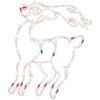 Northlight Lighted Reindeer Christmas Window Silhouette Decoration, 18", White view 1