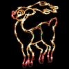 Northlight Lighted Reindeer Christmas Window Silhouette Decoration, 18", White view 2