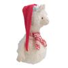Northlight Llama with Red Santa Hat Christmas Table Top Decoration, 17.75", White view 2