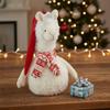 Northlight Llama with Red Santa Hat Christmas Table Top Decoration, 17.75", White view 3