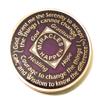 4 Year NA Deep Purple & Gold Tri Plate Medallion -Chip, Recovery Token view 2