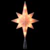 11" Lighted White and Gold Frosted Bethlehem Star with Scrolling Christmas Tree Topper - Clear Lights view 2
