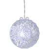 6" Clear LED Hanging Christmas Crystal Sphere Decor view 1