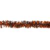 50' Orange and Black Halloween Tinsel Garland - Unlit view 1