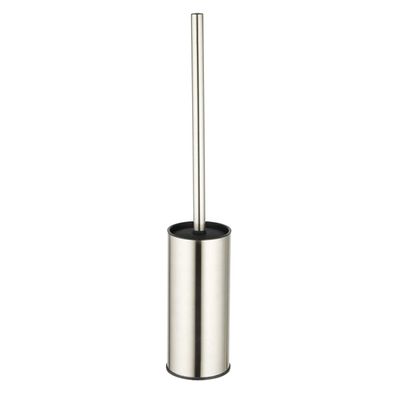 BGL Toilet Brush Holder Brushed Nickel, Stainless Steel 304 Brushed Nickel Round Freestanding Toilet Bowl Brush and Holder for Bathroom