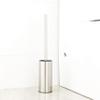 BGL Toilet Brush Holder Brushed Nickel, Stainless Steel 304 Brushed Nickel Round Freestanding Toilet Bowl Brush and Holder for Bathroom view 2