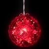 Northlight 6" LED Lighted Red Crystal Sphere Outdoor Christmas Decoration view 2