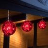 Northlight 6" LED Lighted Red Crystal Sphere Outdoor Christmas Decoration view 4