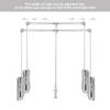 Adjustable Aluminum Closet Rod - Pull Down Space-Saving Wardrobe Rail for Hanging Clothes (600-830mm) view 3