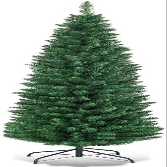 Giantex, Green Artificial Pencil Christmas, Premium Hinged Pine Tree with Solid Metal Legs, Perfect for Home, Shops and Holiday Decoration, (5FT) (Artificial Pencil Christmas Tree)