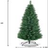 Giantex, Green Artificial Pencil Christmas, Premium Hinged Pine Tree with Solid Metal Legs, Perfect for Home, Shops and Holiday Decoration, (5FT) (Artificial Pencil Christmas Tree) view 4