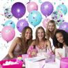 50 Pack Mermaid Party Balloons 12 Inch Light Purple Dark Purple Pink Blue Latex Balloons & Confetti Balloons Birthday Party Bridal Shower Wedding Baby Shower Decorations Princess Party Supplies view 3