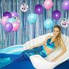 50 Pack Mermaid Party Balloons 12 Inch Light Purple Dark Purple Pink Blue Latex Balloons & Confetti Balloons Birthday Party Bridal Shower Wedding Baby Shower Decorations Princess Party Supplies view 4