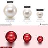 Hicarer 120 Pieces Vase Filler Pearls No Hole Floating Beads for Vase Centerpieces Brush Holder Round Faux Water Bead for DIY Home Wedding Table Party Decor, 14/20/30 mm(Creamy White, Bright Red) view 2
