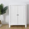 JungleA Bathroom Storage Floor Cabinet, Free Standing Wooden Cabinet with Double Door and 3 Adjustable Shelves, 23.6 x 11.8 x 31.6 inch view 1