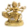 athizay Sherawali MATA murti | Gold Texture and Finish | Brass Durga Idol for Home puja | Maa Serawali Brass Murti for Navratri Poojan (18 cm) Gold view 1