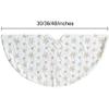 Kaximd Christmas Tree Skirt 30/36/49 inches Xmas White Tree Skirts Snowflake Embroidery for Christmas Decorations Holiday Party 198 Gold 120 view 4